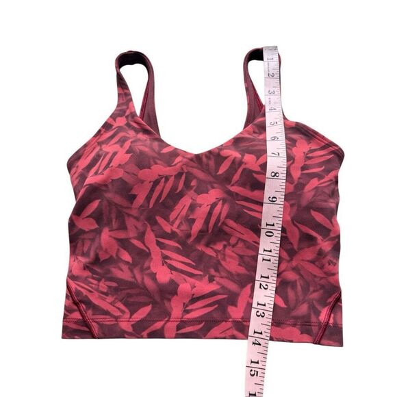 Lululemon Align Cropped Tank Top In Spray Leaf Fireside Red Multi Size 2 - Picture 11 of 11